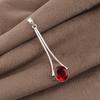 Roze Rubelliet Edelsteen 925 Sterling Zilver Handgemaakte Sieraden Ontwerper Druppelvormige Hanger 1,79" Voor Vrouwen PP-69-8