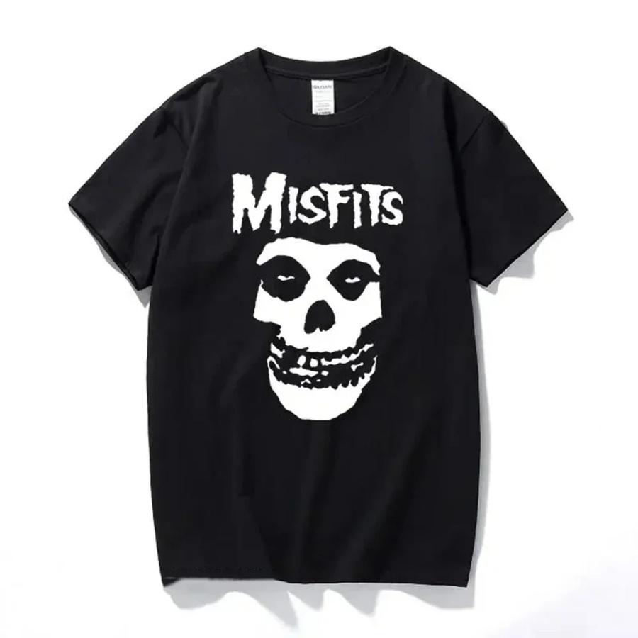 Sleeve T-Shirt Design Summer Basic Tops New Hip-Hop Punk Skull Misfits Brand Aesthetic Clothes Harajuku Streetwear Casual Tees