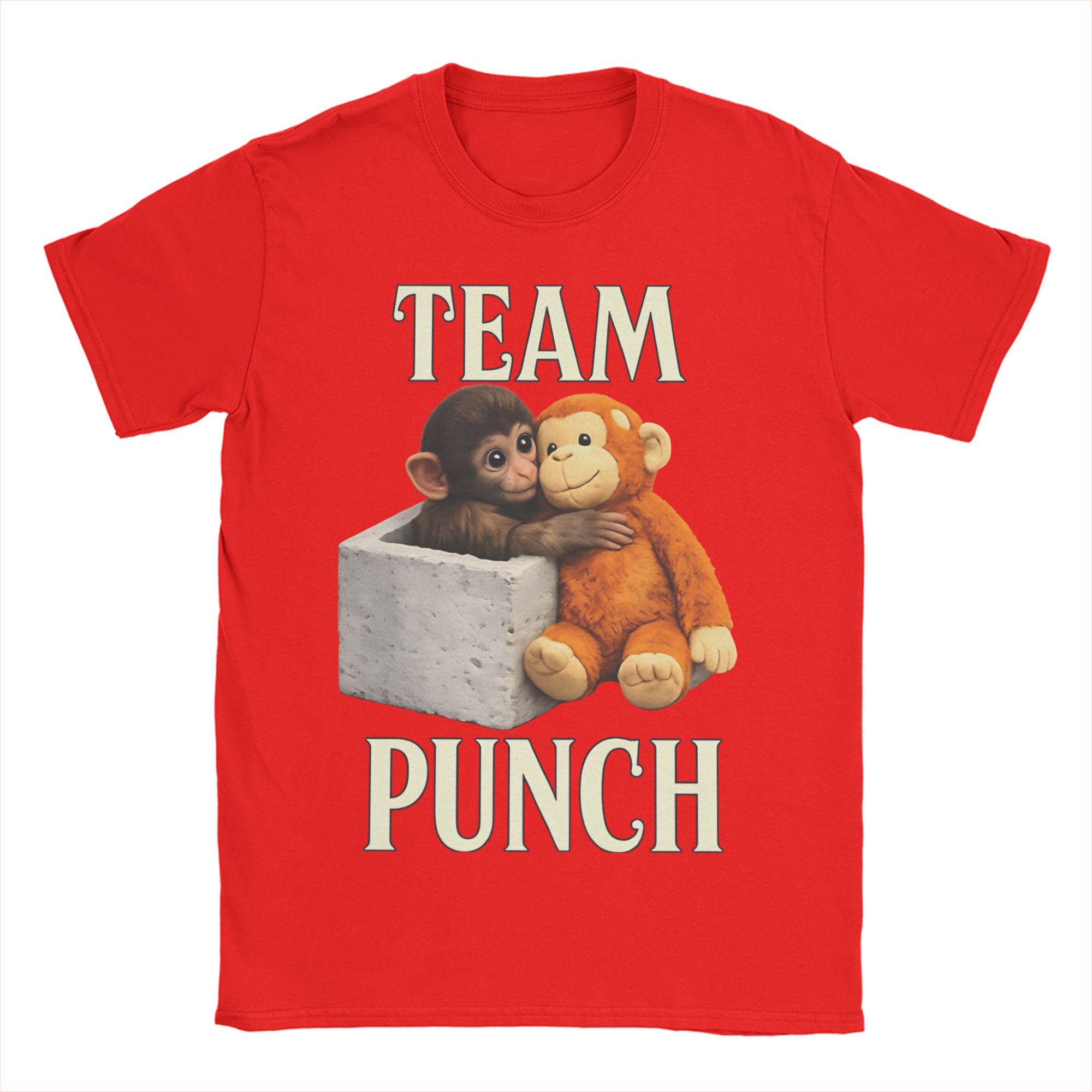 Baby Monkey Punch Cute Monkey Punch T Shirt for Unisex  Cotton Humor TShirt Crewneck  Tees Short Sleeve Tops Printed S