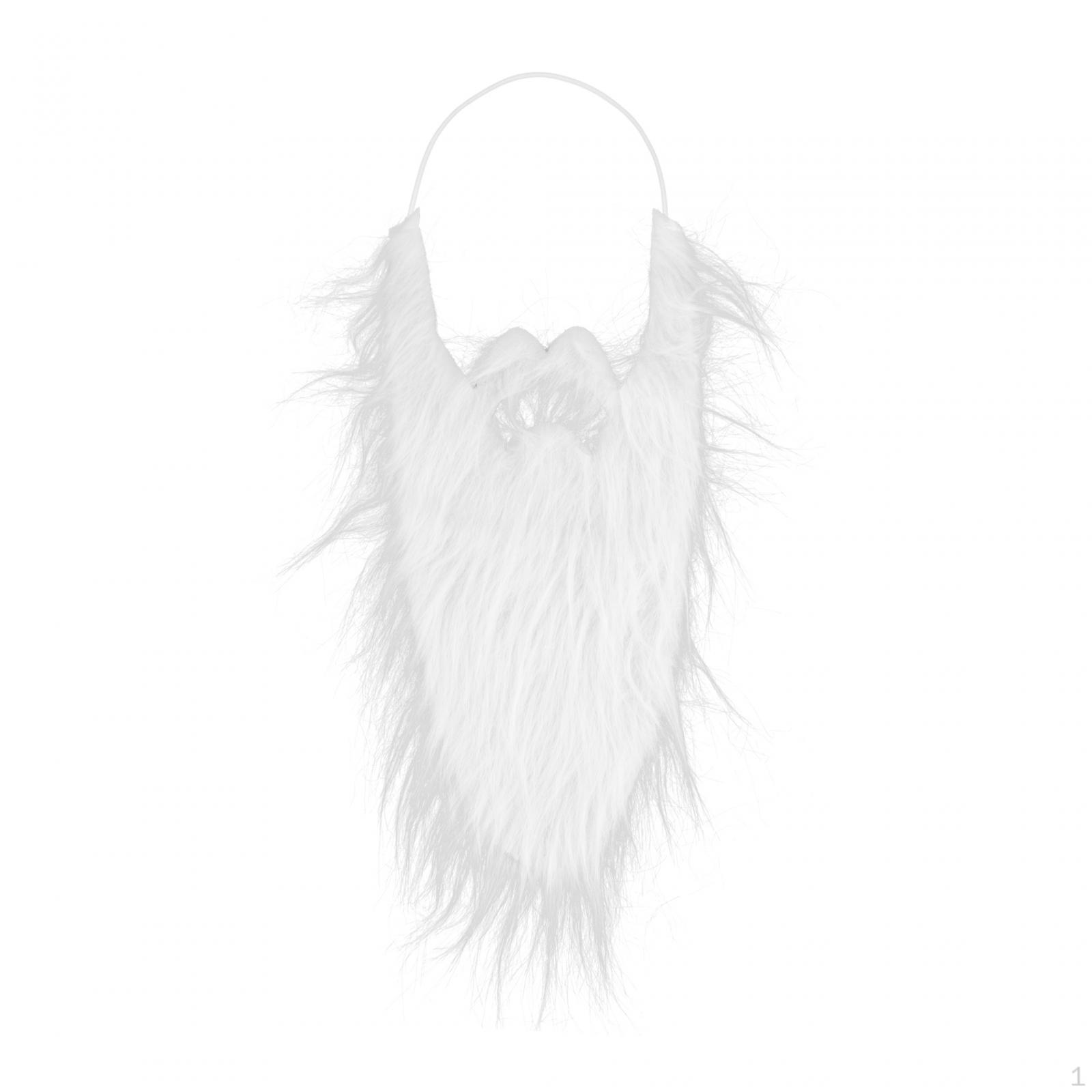 , Костюм, Искусственная борода на Хэллоуин, Сценические выступления, Взрослые White 44cm