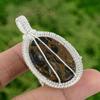 925 Sterling Silver Bauxite Stone Mother Wire Wrap Bezel Wedding Pendant Jewelry