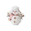 Christmas Snowman Ornaments Lovely Plush Snowman Doll Tabletop Decorations for Kitchen Home Holiday Party Decorations