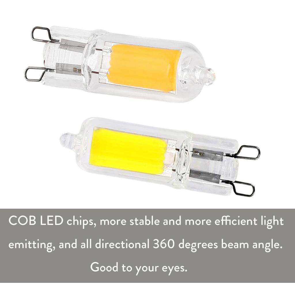 Brightness G9 LED Light Bulb 7W 9W 12W15W 110V 220V Glass Lamp Constant Power Light LED Lighting G9 COB Bulbs White Lighting