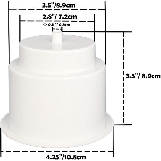 Yuanhe White Plastic Cup Drink Holder Ert With Drain For Boat Car Marine Rv, 4PCS