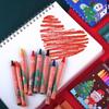 Cartoon Christmas Crayons Set Creative 8 Colors Drawing Painting Kit Cute Art Supplies Coloring Gift for Kids Students