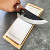 Knife Sharpener Sharpening Stone Diamond Grindstone with Bamboo Base Non-slip Base Diamond Slate Daily Sharpening Cutting Edge