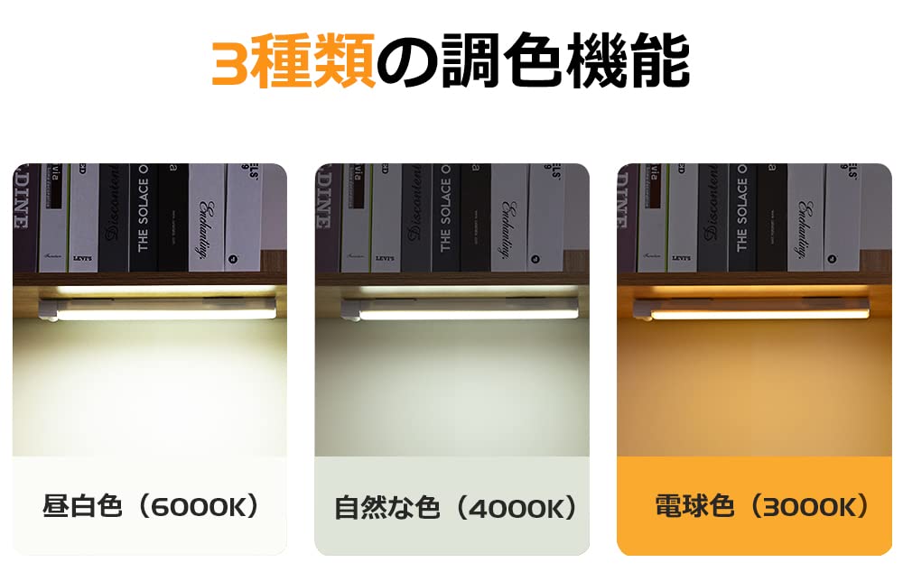 20cm Motion Sensor LED Indoor Motion Bar No Installation Living Emergency Night Warm Daylight 3 Adjustable Colors Light, Sensor, Footlight, Light,