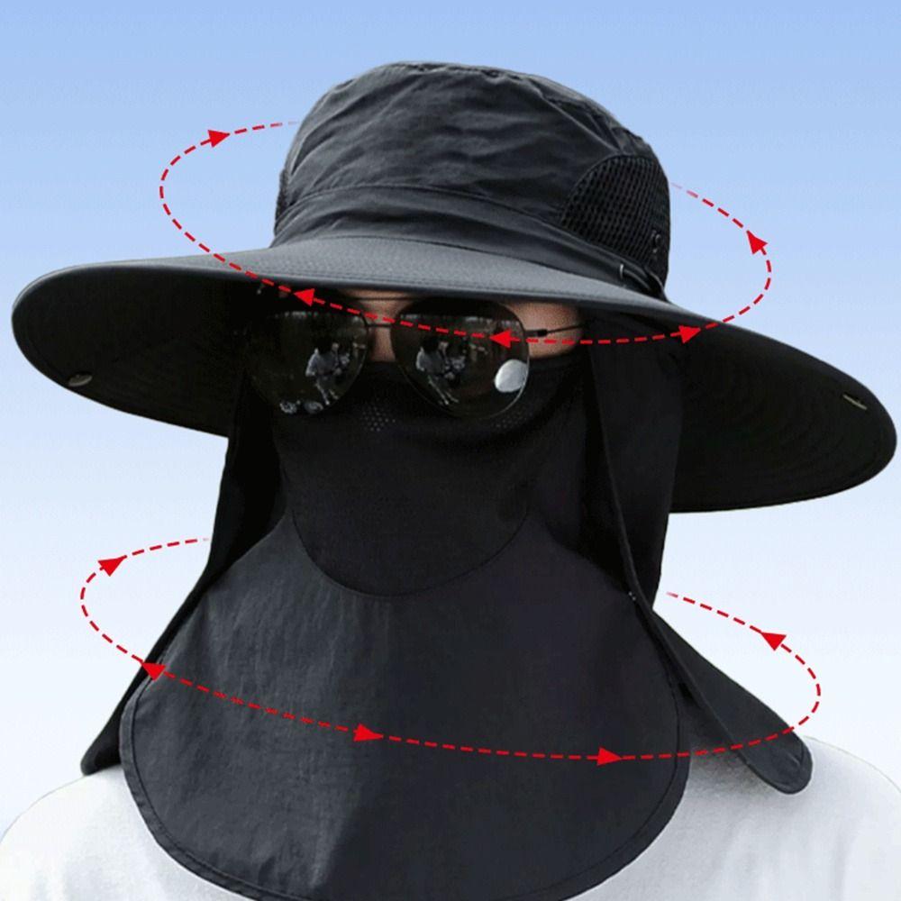 Neckline Mask Man Sun Hat Mesh Summer Cover Face Cap Portable Outdoor Fishing Cap  Summer