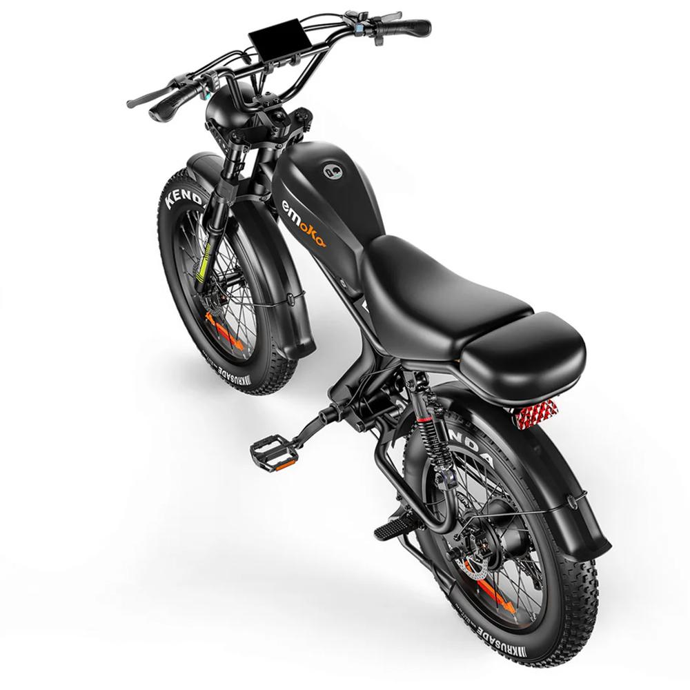Electric Bike EMOKO C93 20" 1000W Motor 48V 20AH Max Range 80Km Load 150Kg Full Shock Absorption Black