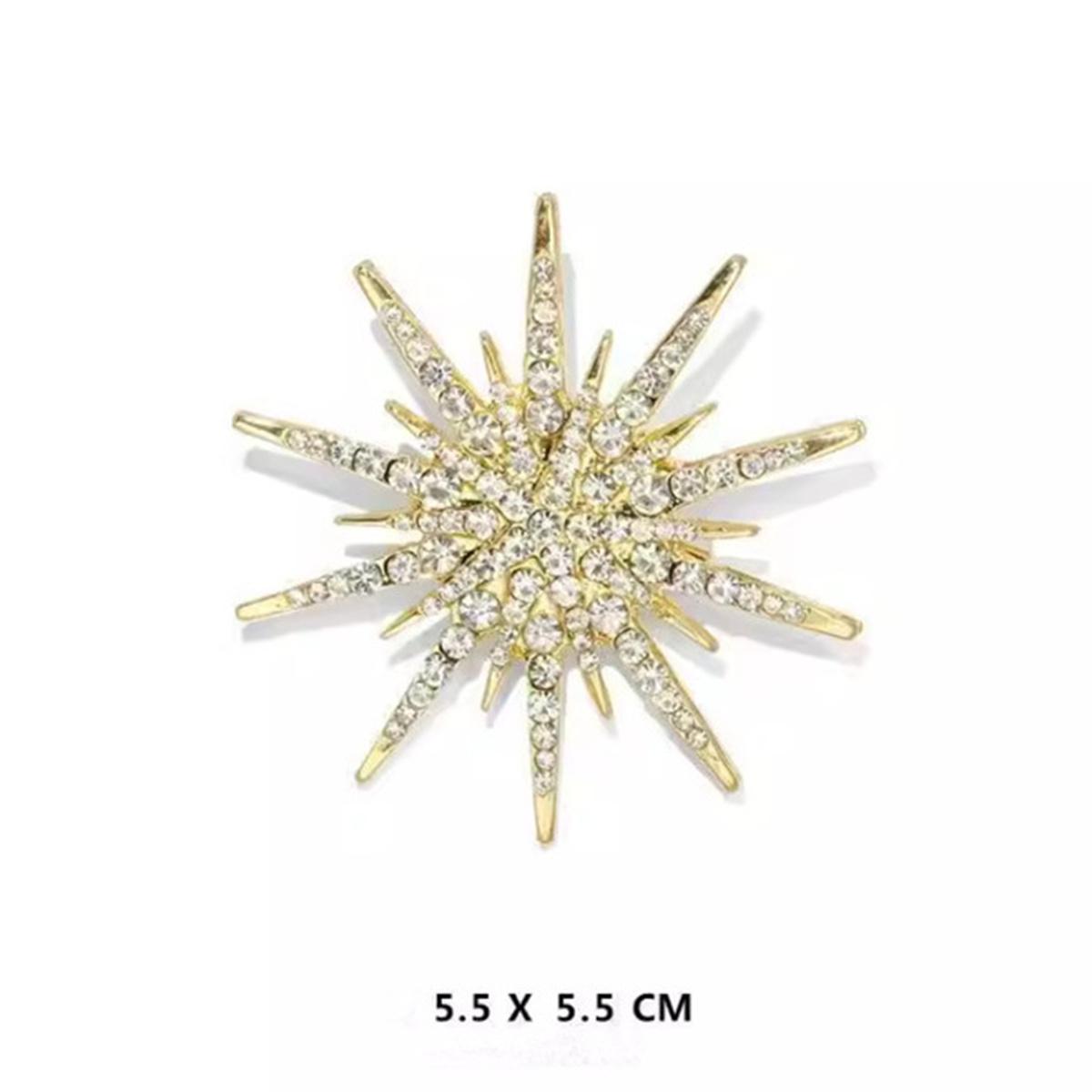 1Pc Elegant Creative Geometric Brooch Personalized Retro Pin Charm Sparkling Jewelry Accessories Birthday Party Gifts Souvenirs