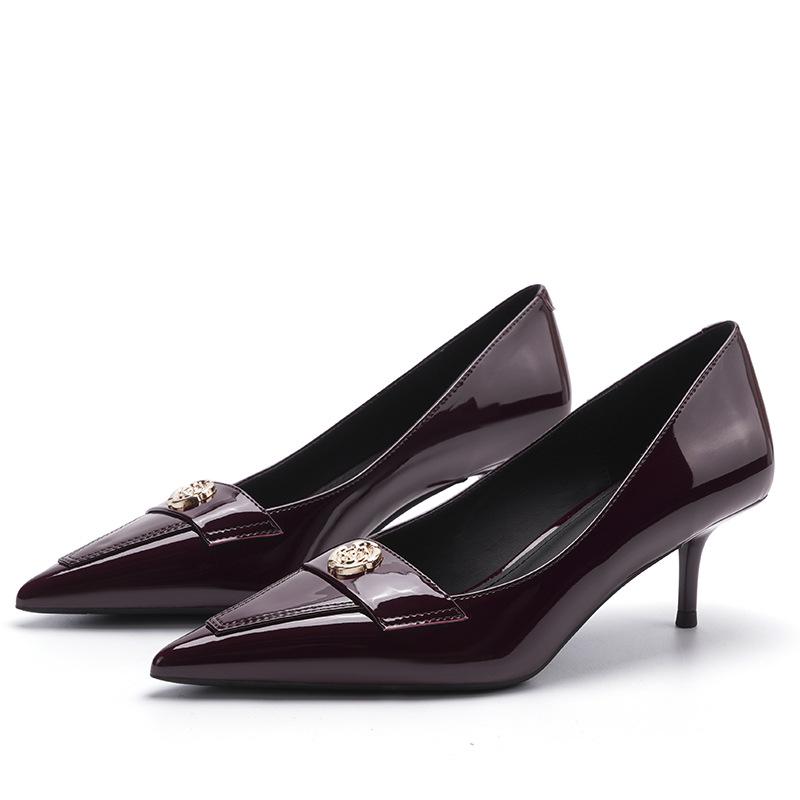 

8-Sexy not tired feet high heels women s pointed head thin heels single shoes women s temperament shallow mouth women s shoes with skirts 40 бордовый