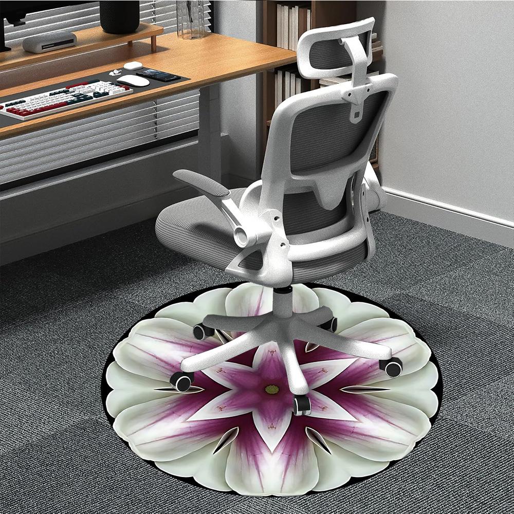 

1PC Floral Mandala Chair Carpet for Office Non-Slip, Lightweight, Machine Washable Rug for Office, Sleeping, Room - Holiday Decoryy251009062 80cm by 80cm
