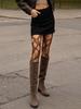 5 Pairs Pack Ripped Cut Out Fishnet Tights Women'S Hollow Mesh Pantyhose Multi Color Set