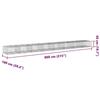 VidaXL Panier gabion avec couvercle 800x100x50 cm fer galvanisé, mur en gabion, mur de soutènement en gabion, clôture en 3295185