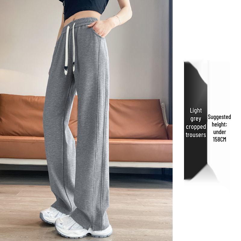 Women's 2026 High-Waisted Wide-Leg Plus Size Summer Pants - Breathable, Straight-Leg Sportswear