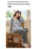 Women's Long-Sleeve, Long-Pant Pajama Onesie with Built-in Bra Pad, Round Neck, Wearable Outdoors, Cute for Home or Casual Wear