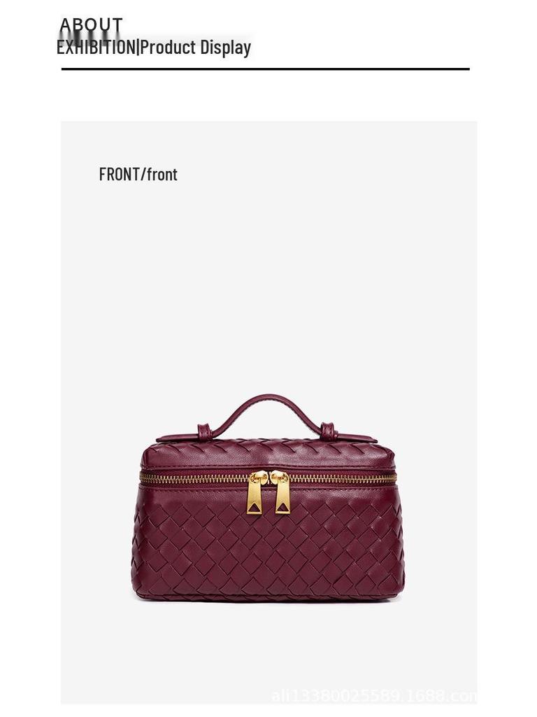 Geantă tip cutie de prânz crossbody la modă, țesută manual