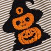 Set Felpa Ricamata con Zucca e Fantasma per Bambini e Pantaloni a Righe per Autunno/Inverno