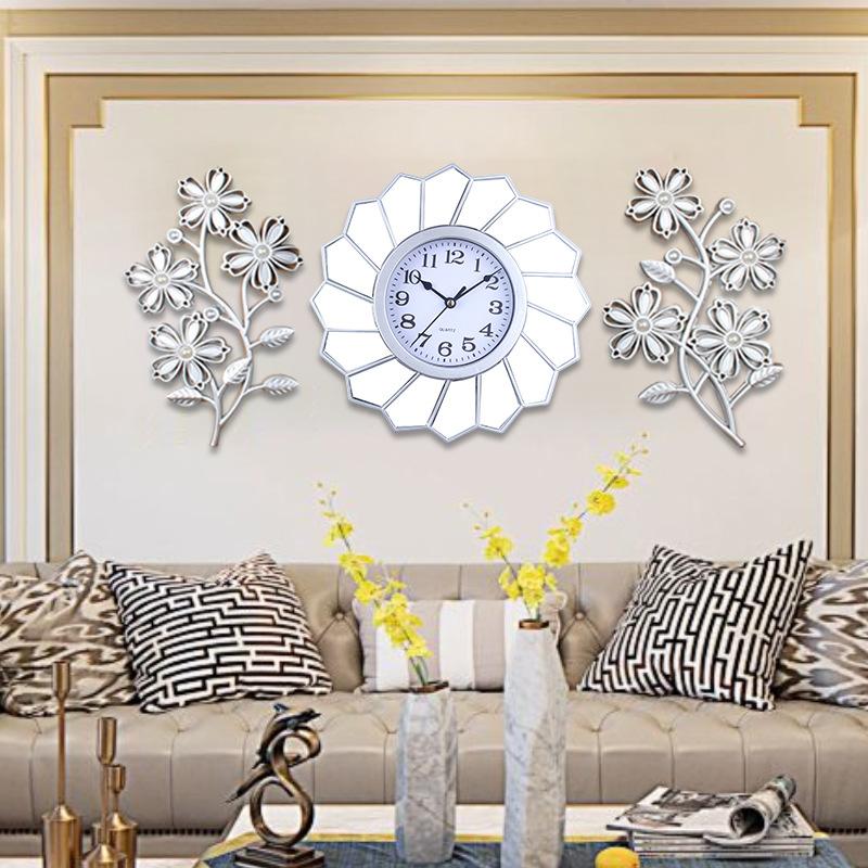 Triple Wall Clock Three Piece Set Simple Plastic Home Decoration