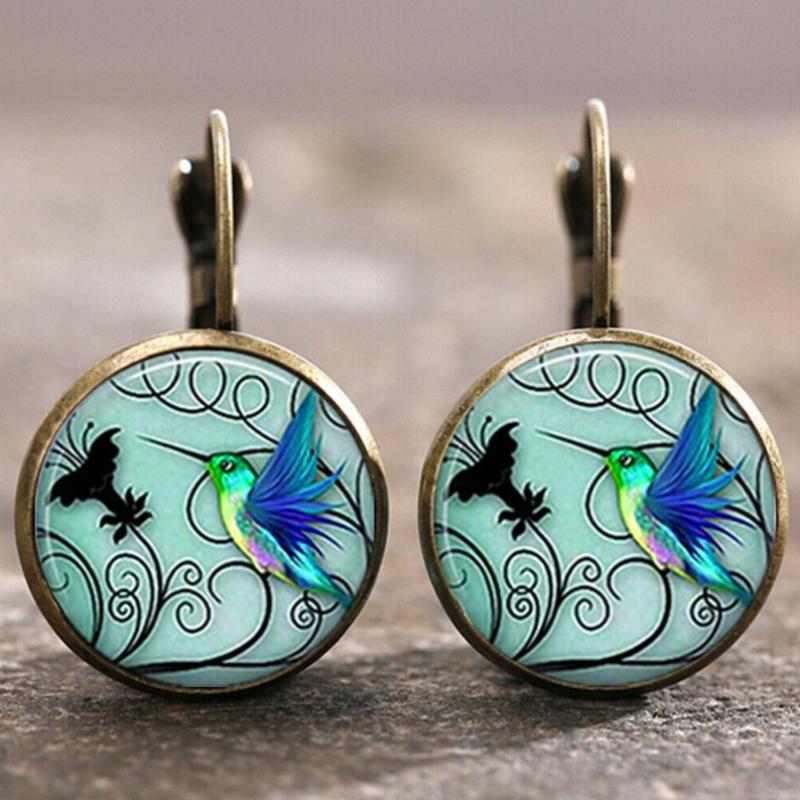 Fashion Earring Y2K Vintage Marigold Time Gem Flower Ear Buckle