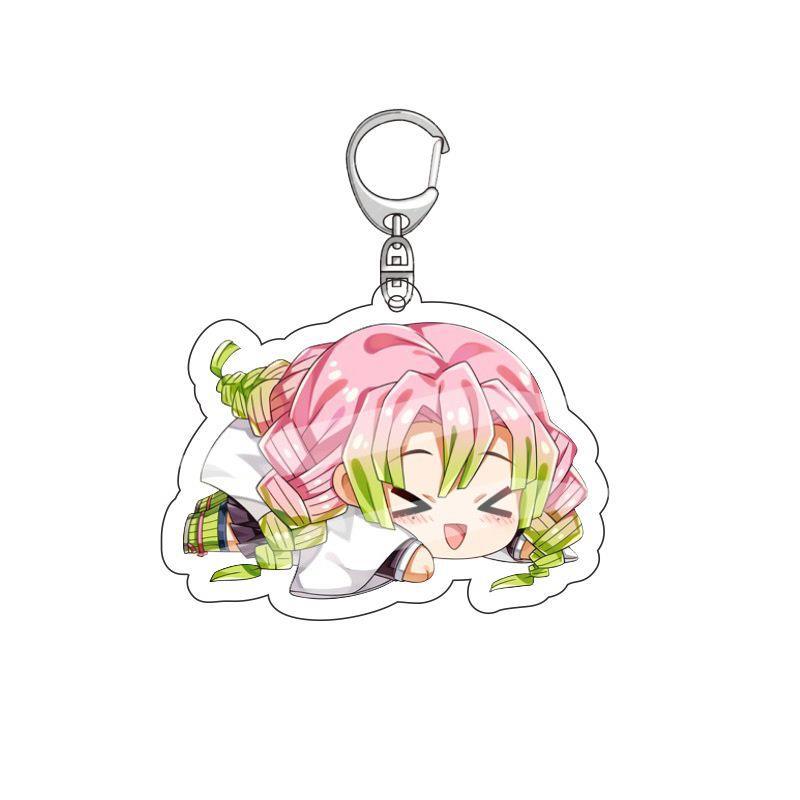 Anime Acrylic Keychain Pendant Demon Slayer Kimetsu No Yaiba Accessories Creative Ornament Hanging Charm Gift For Fans Cosplay Carry Mini Lightweight