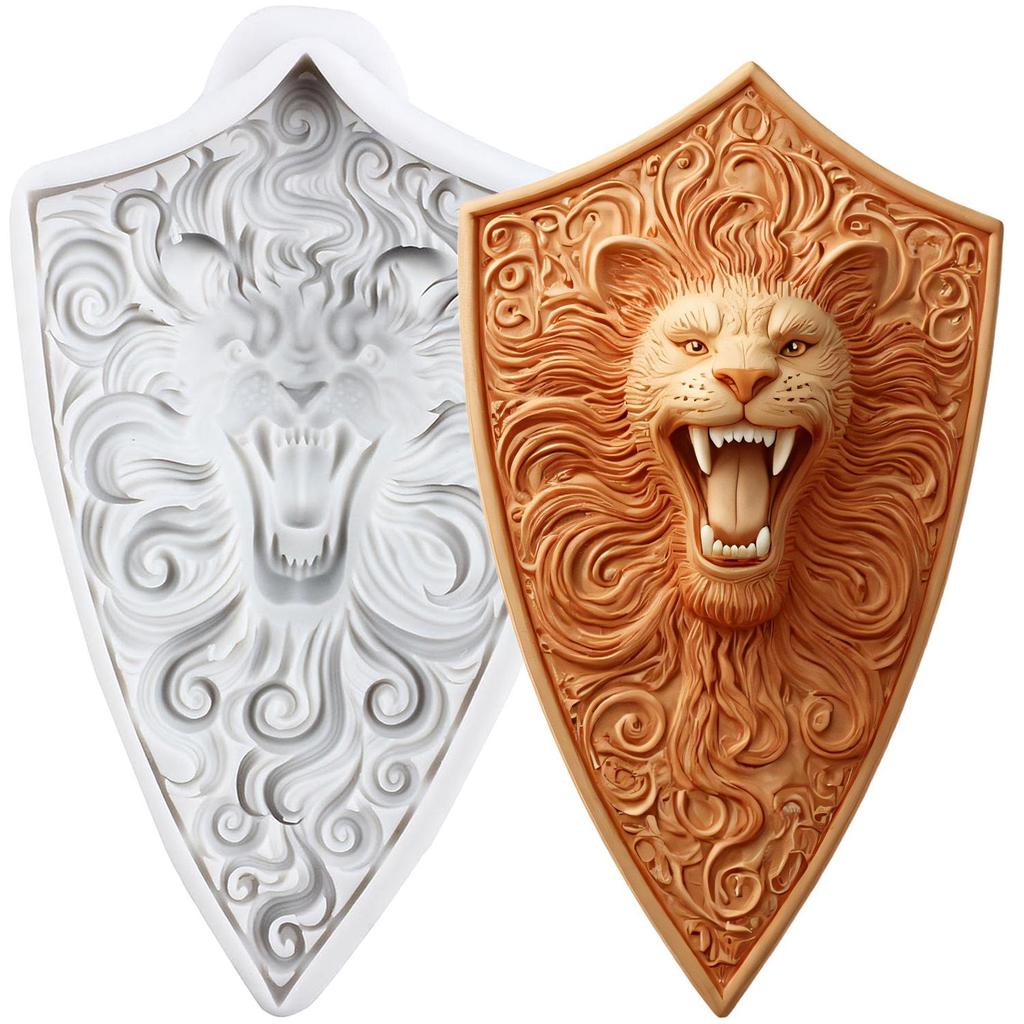 Wolf Lion Silicone Molds Wolf Head Lion Head Fondant Mold Cake Decorating Tools Cupcake Topper Chocolate Candy Craft Gum Paste Polymer Clay