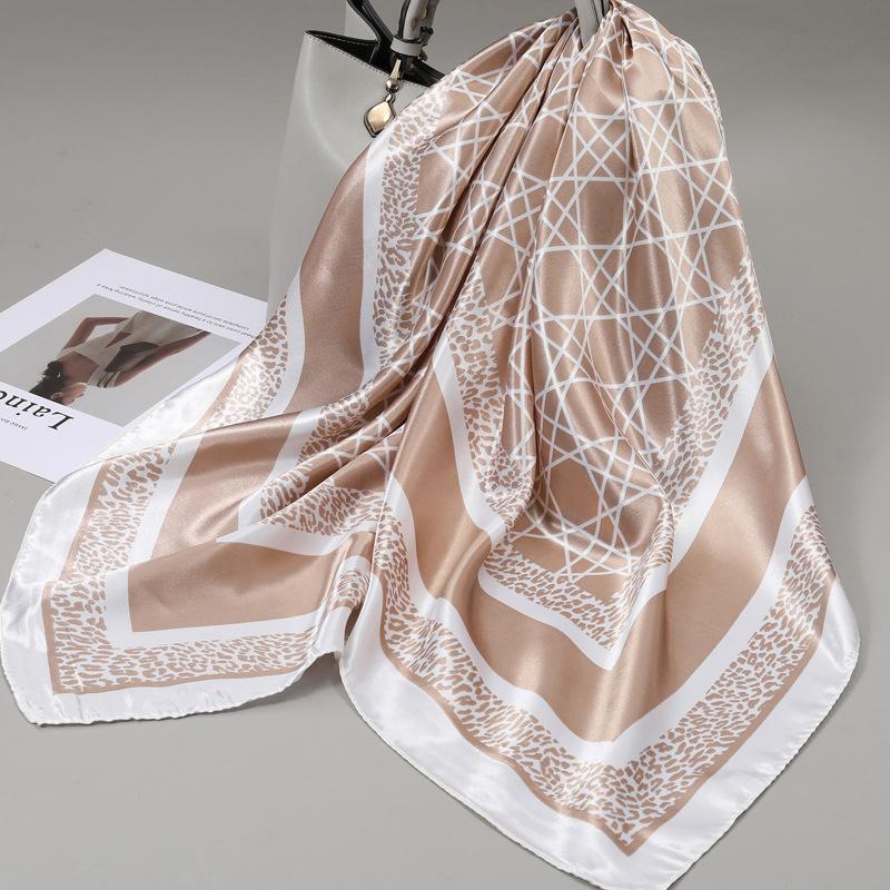 90 Square Scarves, Silk Scarves, Women's New Spring and Summer High-end Sense Versatile, Thin Scarves, Shawls Outside