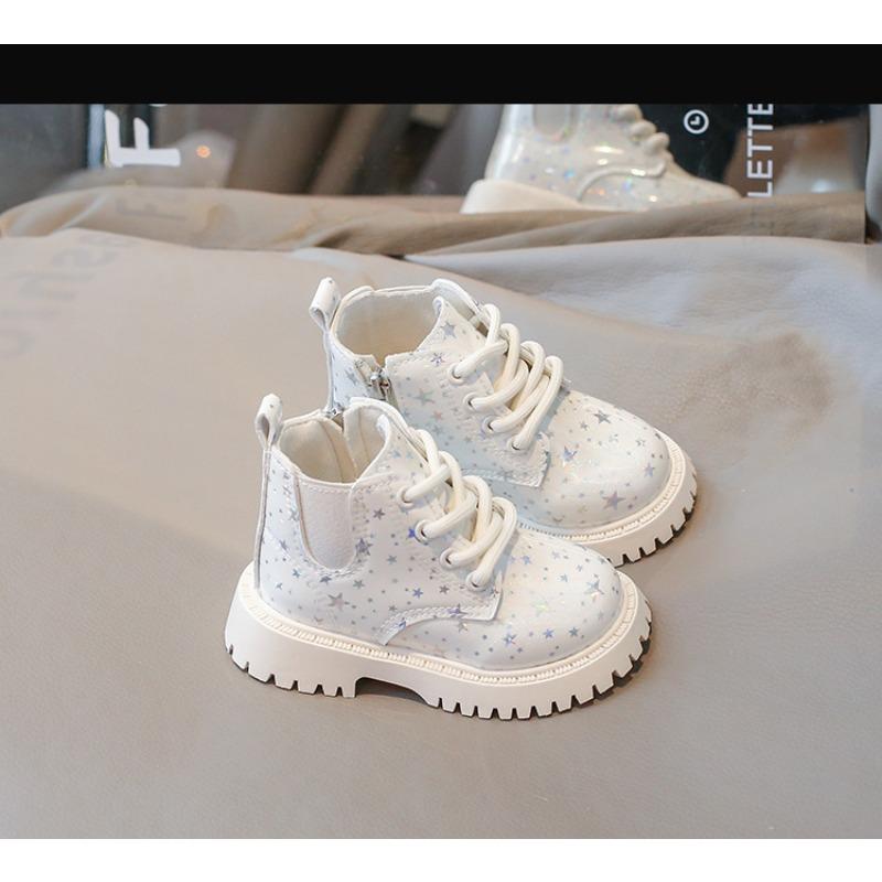 Autumn New Arrival: Girls' Fashion Patent Leather Martin Boots, Korean Style Low-Cut Versatile Ankle Boots