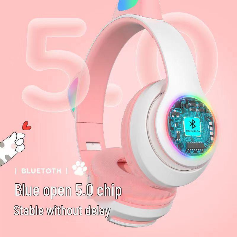 Luminous Cat Ear Bluetooth Wireless Over-Ear Headphones STN-28 - Cute Series