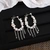 Tassel Irregular Imitation Pearls Dangle Earrings for Women