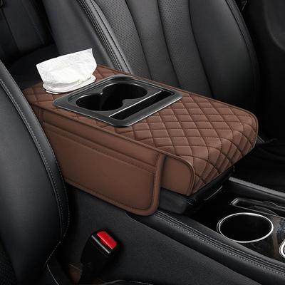 Multifunctionele Lederen Auto Armsteun Pad met Tissuehouder voor SUV, Sedan en Pick-up