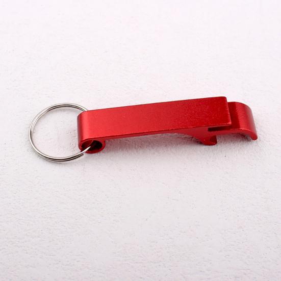 5Pcs Alloy Bottle Opener with Keychain Ring Compact Lightweight Versatile Portable Bottle Opener Keyring Accessory