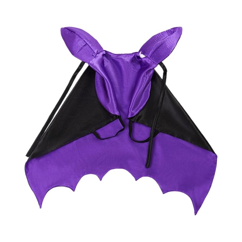 

Festival Pet Cloak Breathable Easy Wear Solution Halloween Theme Party Accessory Outfit for Small Dog Cats Holiday Wear фіолетовий