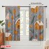 2pcs,2D plane printing Popular Curtains Grey gingerbread candy Christmas tree sugar people lovely Merry Christmas Versatile