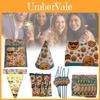 Emoji Party Tableware Set With Disposable Plates Cups Napkins And Tablecloth For Holiday Celebrations