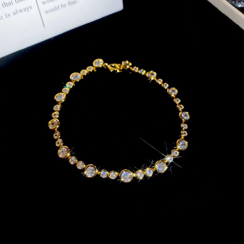 

Korean-Style Shiny Round Bracelet: Versatile Commuter Fashion, Light Luxury High-End Jewelry