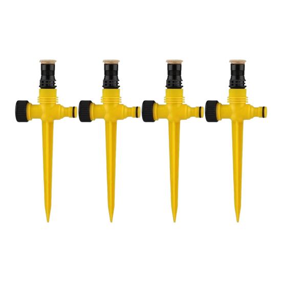 

4 шт., садовый спринклер, универсальный спринклер для газона, система полива сада для полива трав, растений, цветов, овощей 4pcs жёлтый