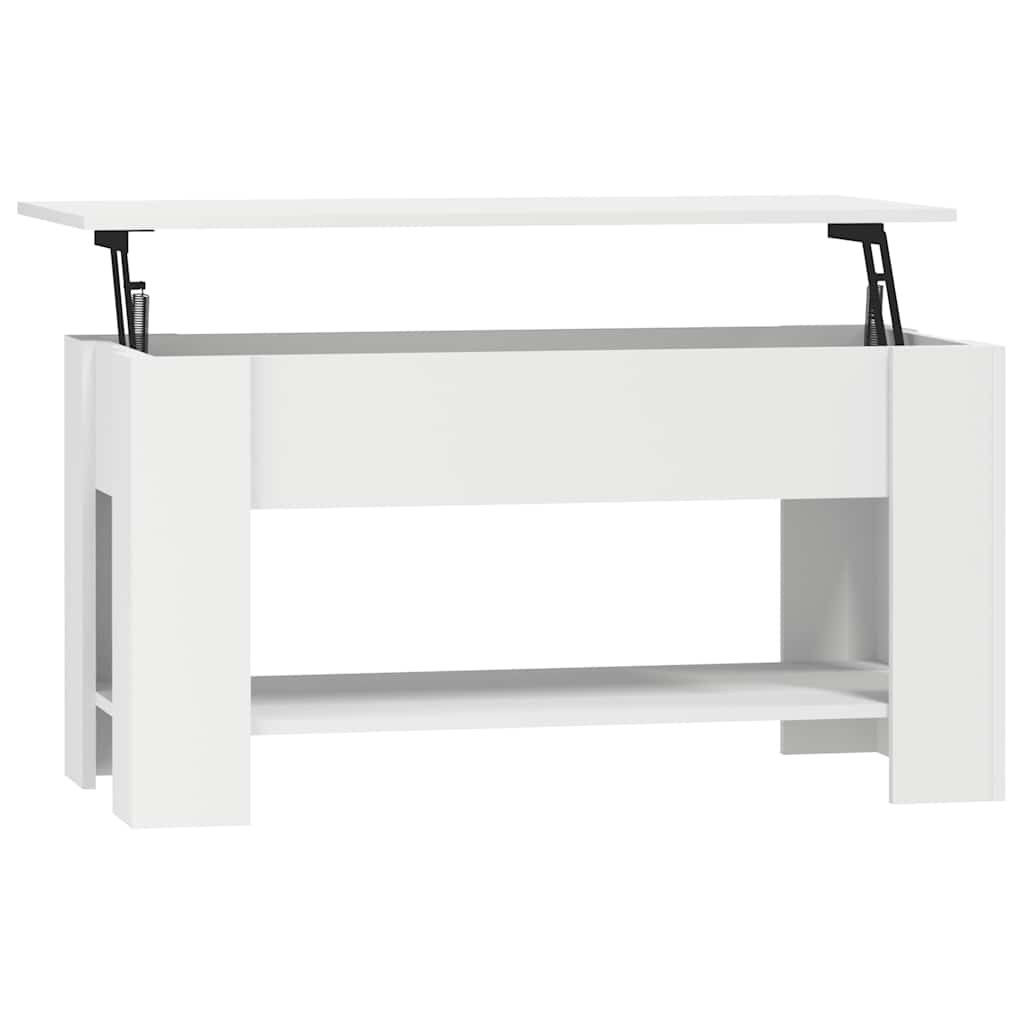 Vidaxl Coffee Table, White, 101X49X52 Cm, Wood-Based Material