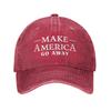 Make America Go Away Unisex Baseball Cap Funny?Sarcasm?Saying Distressed Denim Hats Vintage Outdoor Workouts Adjustable Sun Cap