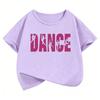 Dancing Girl Design Funny T-Shirt Short Sleeve Children's T-Shirt Summer Spring Casual Top