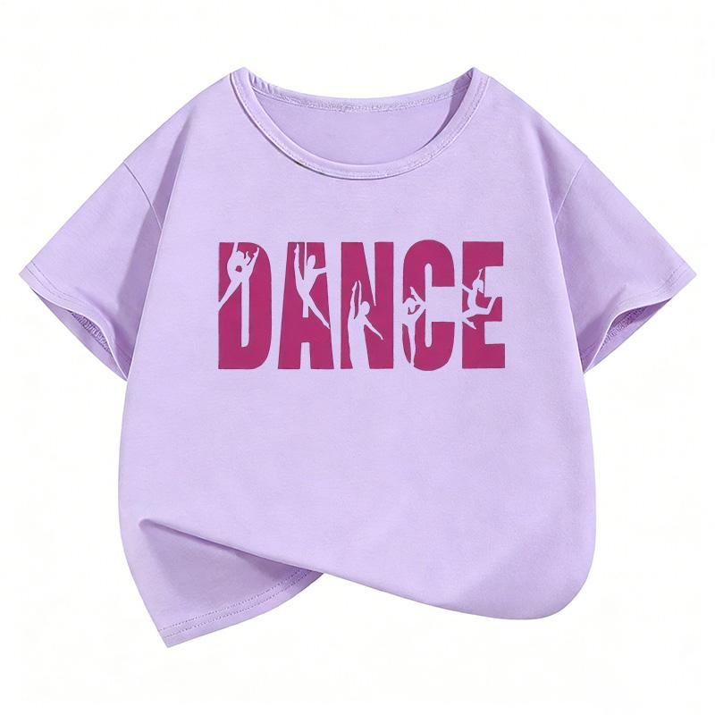 

Dancing Girl Design Funny T-Shirt Short Sleeve Children s T-Shirt Summer Spring Casual Top 100