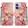 Handmade PU Leather Flip Case for Oppo A3/A3 4G/Oppo A60/Oppo A40/A40m/Oppo A5x Anti-Slip Shockproof Cover with Wrist Strap & Heart/Rose Cat Designs