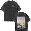 Christian Jesus Bible Verse Washed T-shirts Men's Women Fashion Vintage Oversized T Shirts Harajuku Cotton Short Sleeve T-shirt