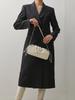 Vuivui Shirred Cowhide Mini Shoulder Bag [Ivory]