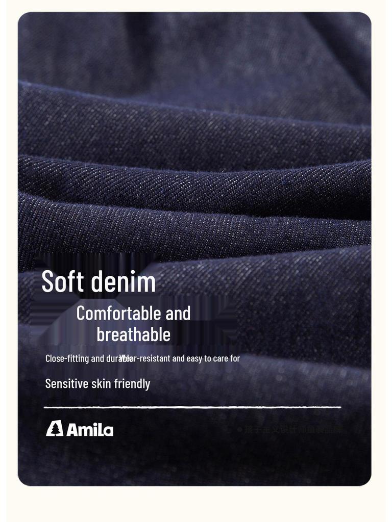 2025 Autumn Korean Style Kids' Casual Loose-Fit Jeans