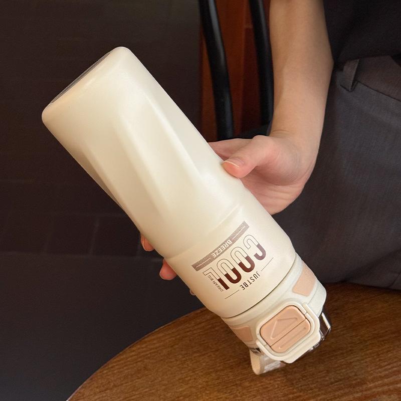 Water bottle thermos cup Large capacity outdoor thermos cup Genuine water cup Campus office stainless steel cup