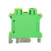 Chaoda USLKG10 Yellow-Green Grounding Terminal Block, 10mm DIN Rail Type