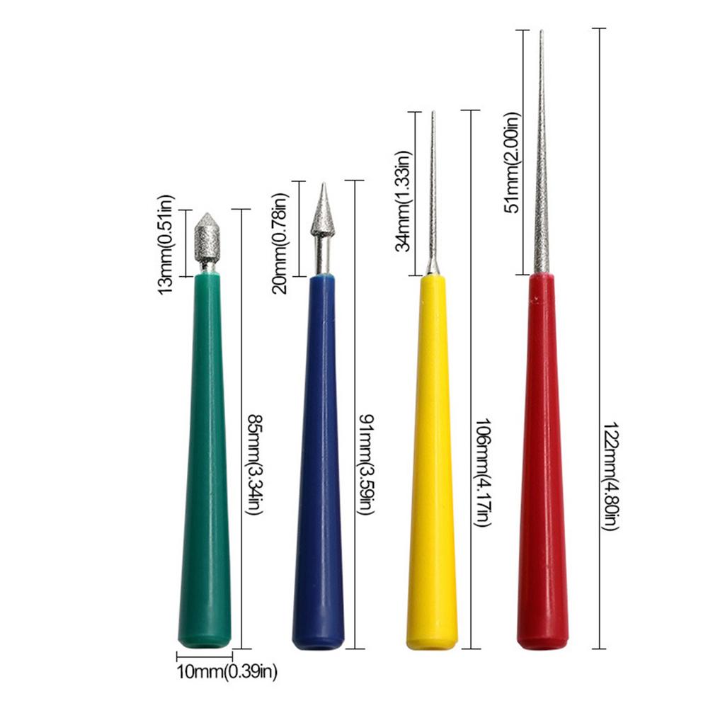 1 sada Klenotnícke nástroje Hrotový výstružník na korálky pre diamanty, perly, sklenené korálky Výstružník Pilník Nástroj na zväčšovanie otvorov na navliekanie korálok