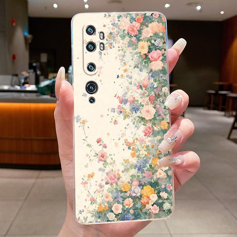 Phone Case For Xiaomi Mi cc9 Pro/Mi Note 10/Mi Note 10 Pro Butterfly Bow Protective Casing Transparent Soft Silicone TPU Cover