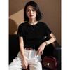 Basic House Women's Short Sleeve Silk Lyocell T-Shirt
